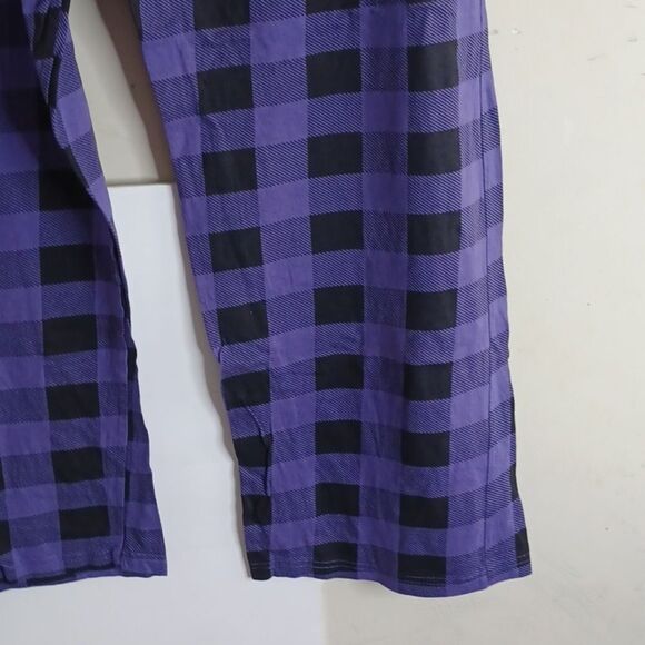 Purple and Black Checkered Night Pants - Picture 6 of 10